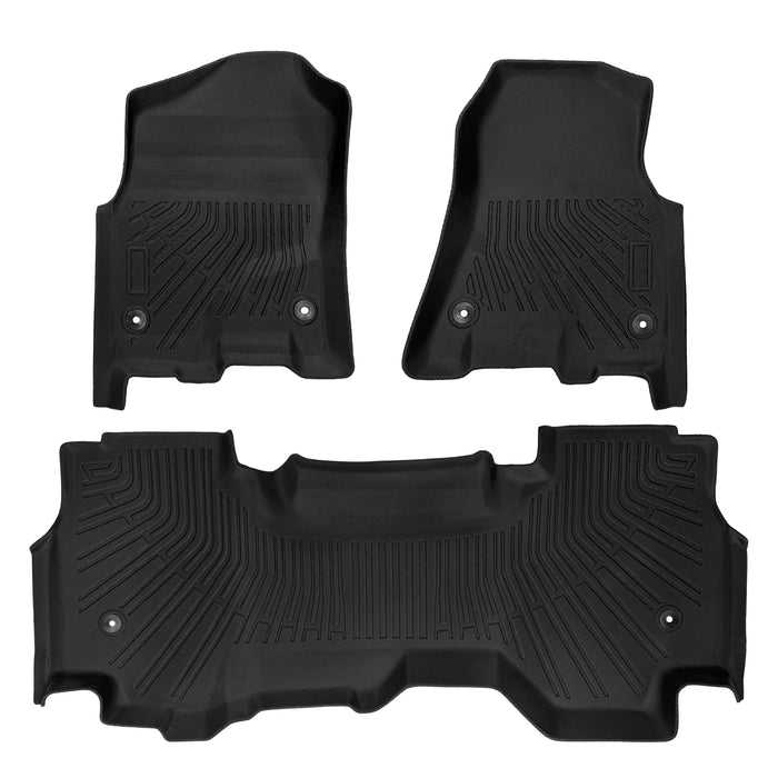 Trucktok 2019-2024 Dodge Ram 1500 Quad Cab All-Weather TPE Floor Mats