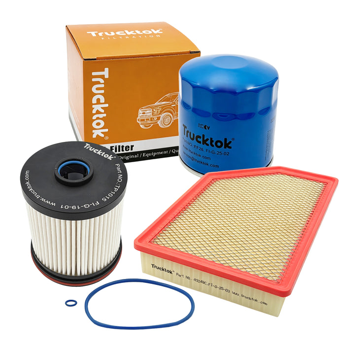 Trucktok 2020-2025 6.6L Silverado Sierra Duramax Filter Set Replaces TP1015/PF26/A3248C