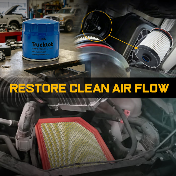 Trucktok 2020-2025 6.6L Silverado Sierra Duramax Filter Set Replaces TP1015/PF26/A3248C