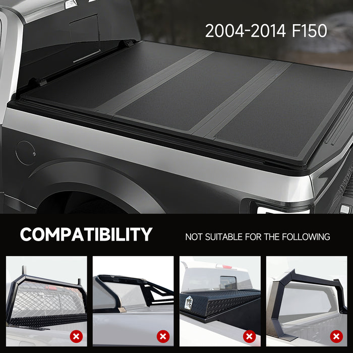 Trucktok 2004-2014 Ford F150 5.5FT Hard Tri-Fold Tonneau Cover Truck Bed Pickup