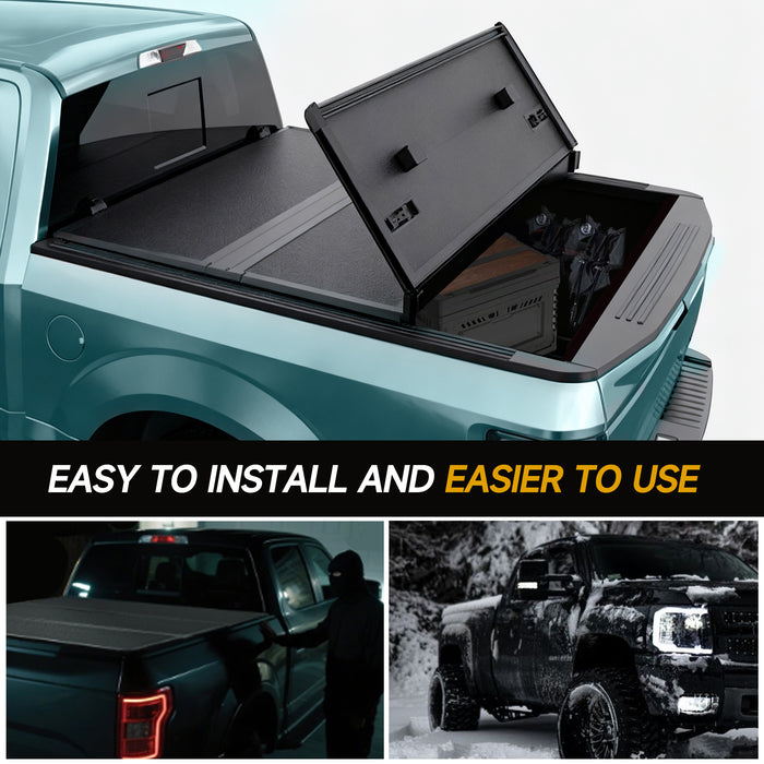 Trucktok 2007-2013 Chevy Silverado Sierra 5.8FT 3-Fold Hard Bed Tonneau Cover