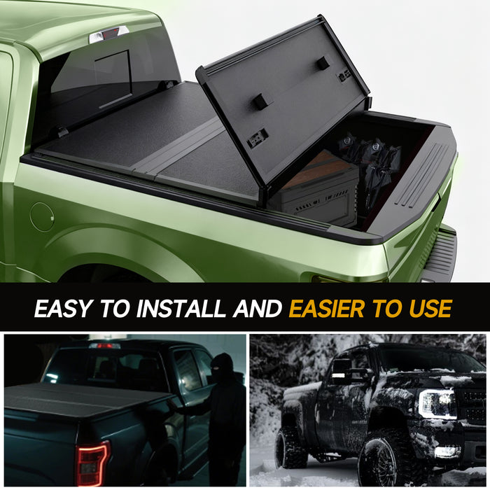 Trucktok 2007-2014 Chevy Silverado Sierra 6.5FT 3-Fold Hard Bed Tonneau Cover