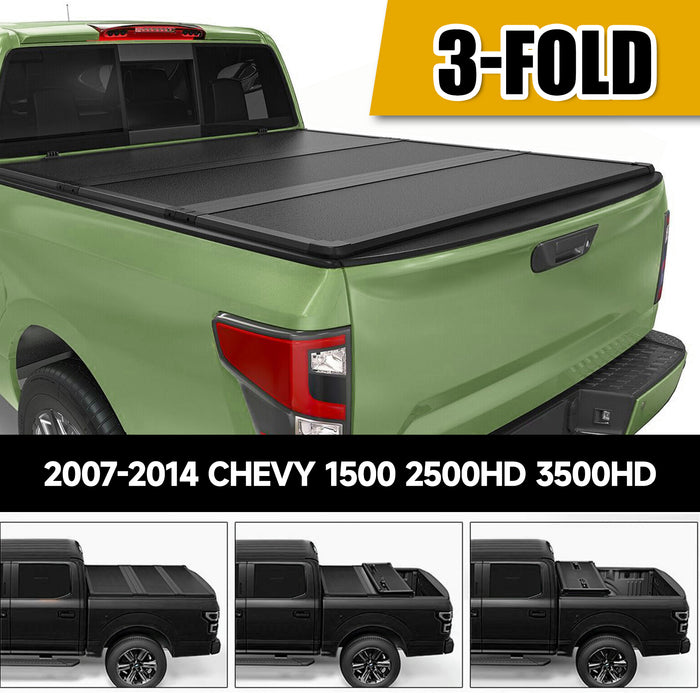 Trucktok 2007-2014 Chevy Silverado Sierra 6.5FT 3-Fold Hard Bed Tonneau Cover