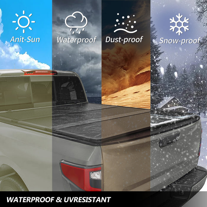 JDMSPEED 6.5ft Hard Tri-Fold Tonneau Cover For 2007-2013 Chevy Silverado GMC Sierra 1500