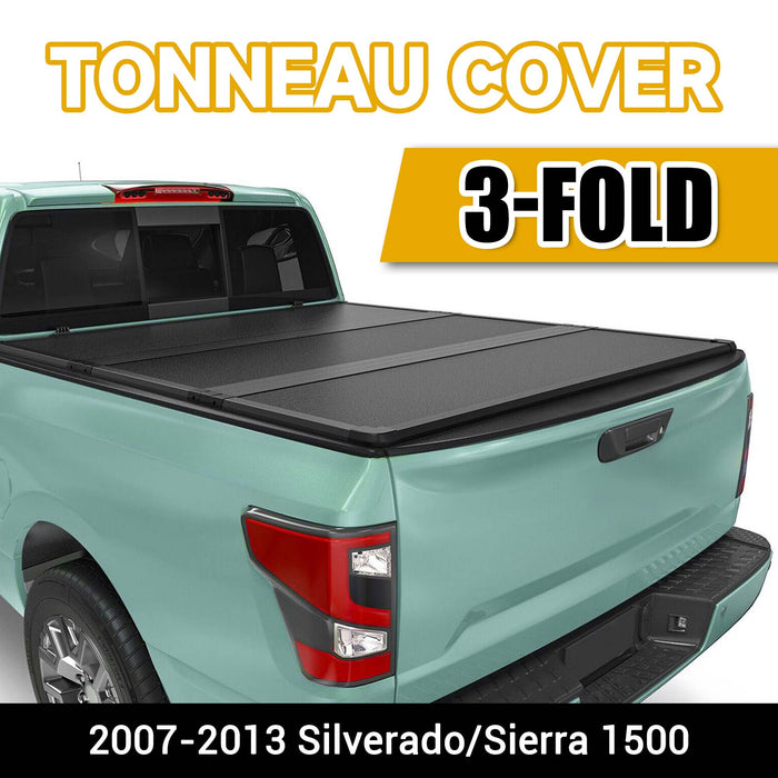 Trucktok 2007-2013 Chevy Silverado Sierra 5.8FT 3-Fold Hard Bed Tonneau Cover