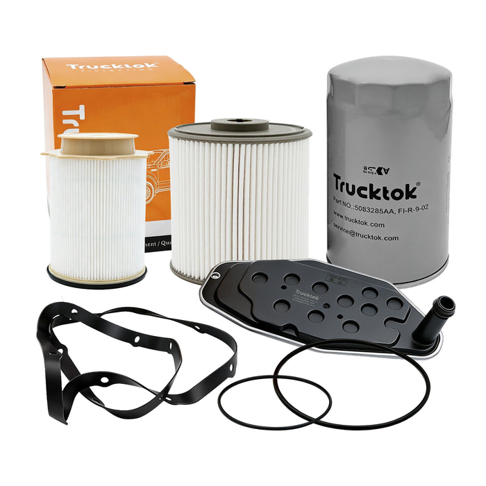 Trucktok 2013-2024 6.7L Dodge Ram Fuel, Oil, Air, Cabin & Transmission Filters Maintenance Kit