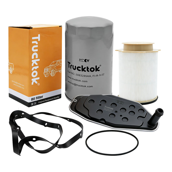 Trucktok 2010-2012 6.7L Dodge Ram Fuel, Oil, Air, Cabin & Transmission Filters Maintenance Kit