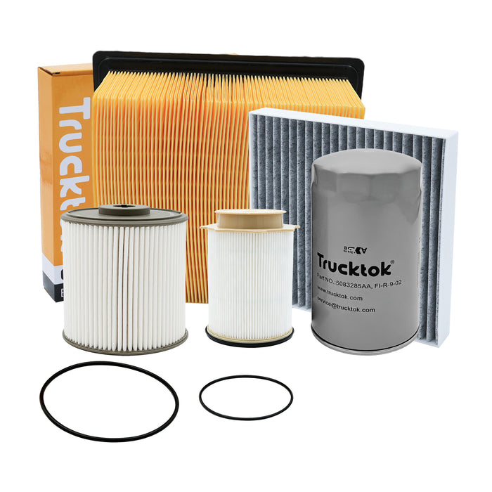 Trucktok 2013-2024 6.7L Dodge Ram Fuel, Oil, Air, Cabin & Transmission Filters Maintenance Kit