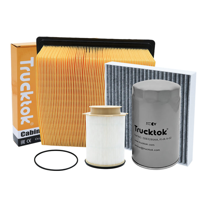 Trucktok 2010-2012 6.7L Dodge Ram Fuel, Oil, Air, Cabin & Transmission Filters Maintenance Kit