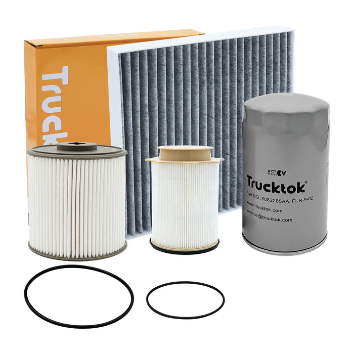 Trucktok 2013-2024 6.7L Dodge Ram Fuel, Oil, Air, Cabin & Transmission Filters Maintenance Kit