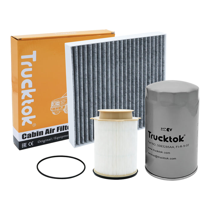 Trucktok 2010-2012 6.7L Dodge Ram Fuel, Oil, Air, Cabin & Transmission Filters Maintenance Kit