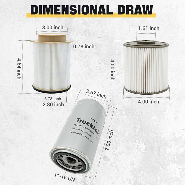 Trucktok 2019-2024 6.7L Dodge Ram Dual Fuel / Oil / Air / Carbin Air Filter Bundle Set