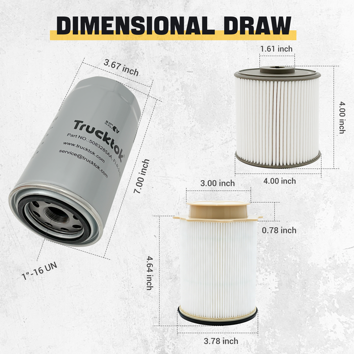 Trucktok 2019-2024 6.7L Dodge Ram Dual Fuel Filter & Oil Filter Bundle Set