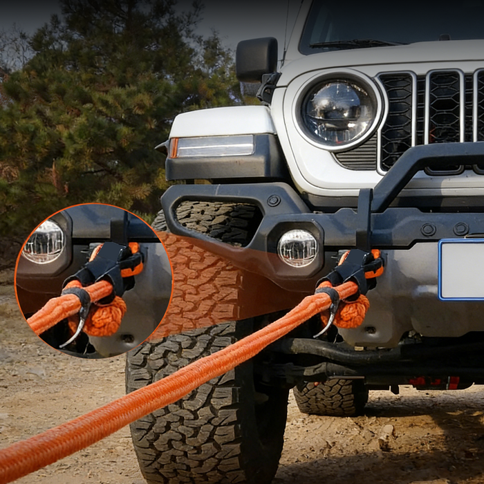 Trucktok 1" x 30ft Heavy Duty Kinetic Recovery Rope 35,000 lbs Break Strength Off-Road Snatch Strap for Truck SUV Jeep