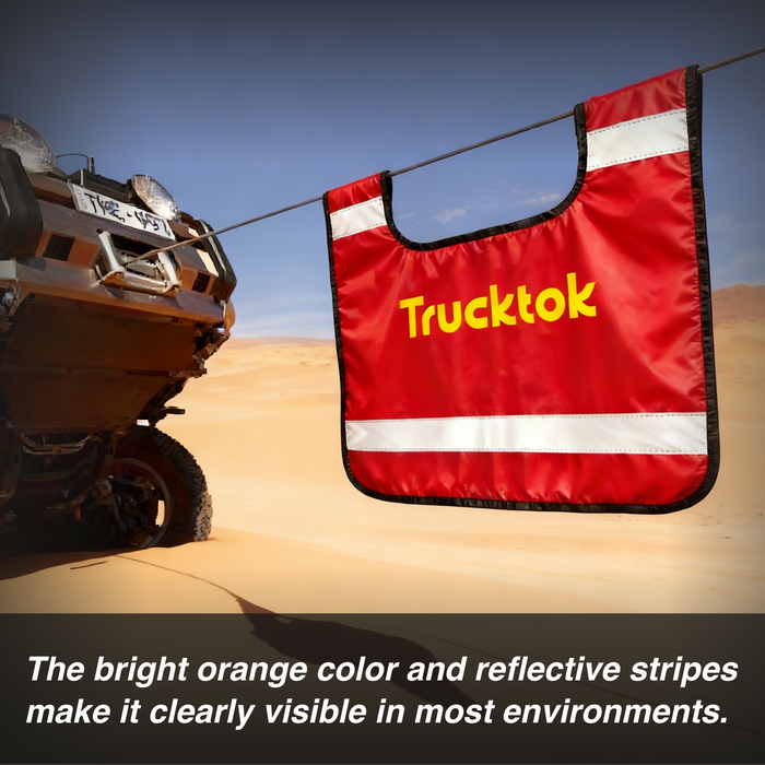 Trucktok Winch Line Damper/Recovery Safety Blanket Reflective Tow Rope Cover with Storage Pocket for Off-Road Recovery