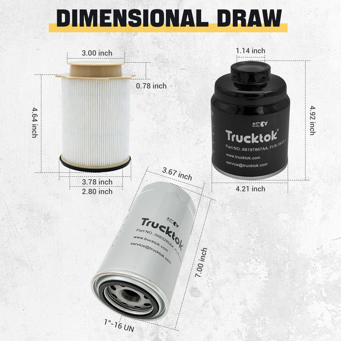 Trucktok 2013-2018 6.7L Dodge Ram Dual Fuel / Oil / Air Filter Bundle Set