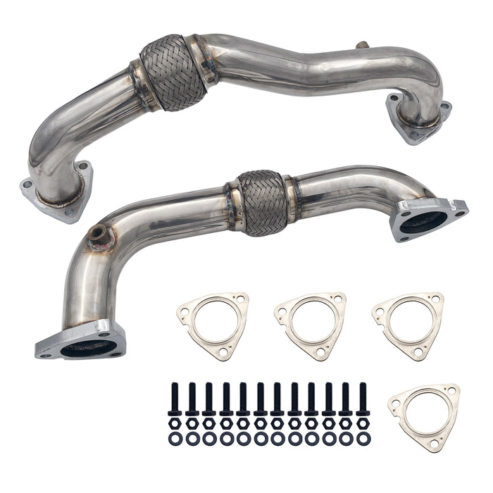 TruckTok 2008-2010 6.4L Ford F250 F350 F450 F550 V8 Powerstork Diesel EGR Delete Plates Bypass Exhaust Up Pipes