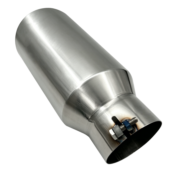 Trucktok 4" Inlet 6" Outlet 15" Overall Length Stainless Steel Bolt On Exhaust Tailpipe Tip