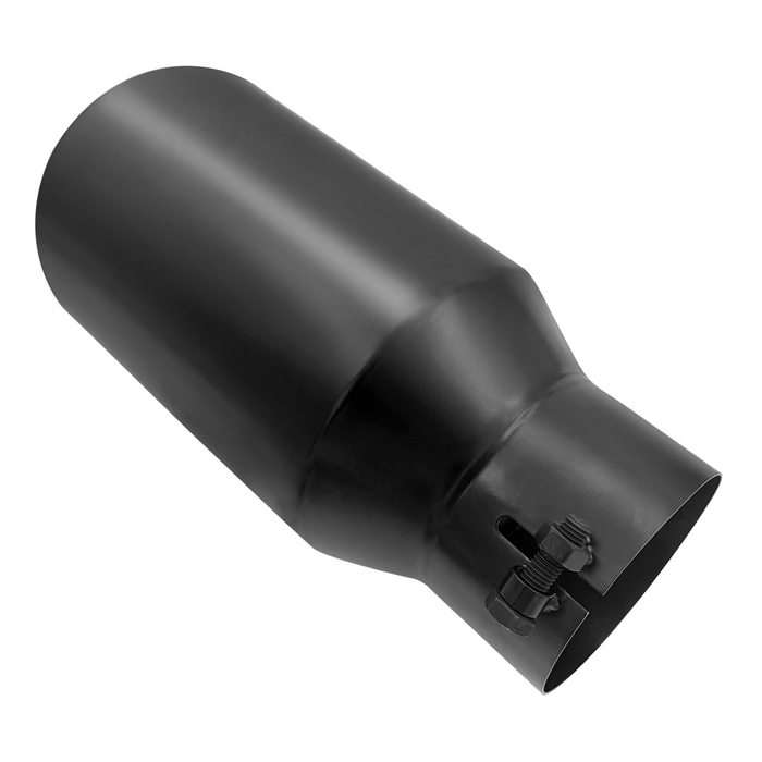 Trucktok 4" Inlet 6" Outlet 12" Overall Length Bolt On Exhaust Tailpipe Tip Black