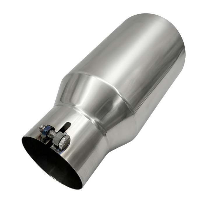 Trucktok 4" Inlet 6" Outlet 12" Overall Length Stainless Steel Bolt On Exhaust Tailpipe Tip