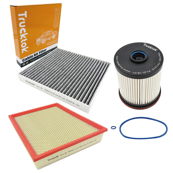 Trucktok 2017-2019 6.6L Silverado Sierra Duramax Filter Set Replaces TP1015/A3231C/23281440