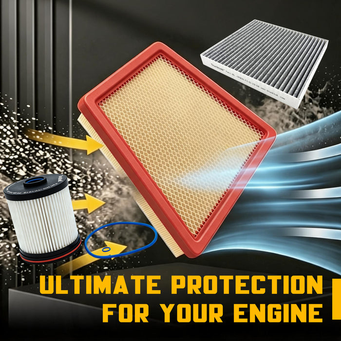 Trucktok 2017-2019 6.6L Silverado Sierra Duramax Filter Set Replaces TP1015/A3231C/23281440