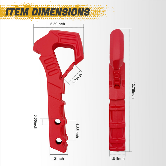 Trucktok 2" Scorpion Tail Hook 88,000 lbs Break Strength with Tightener & Pin
