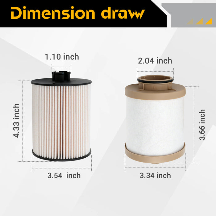 Trucktok 2008-2010 6.4L Ford Powerstroke Diesel Fuel Filter Replaces FD4617