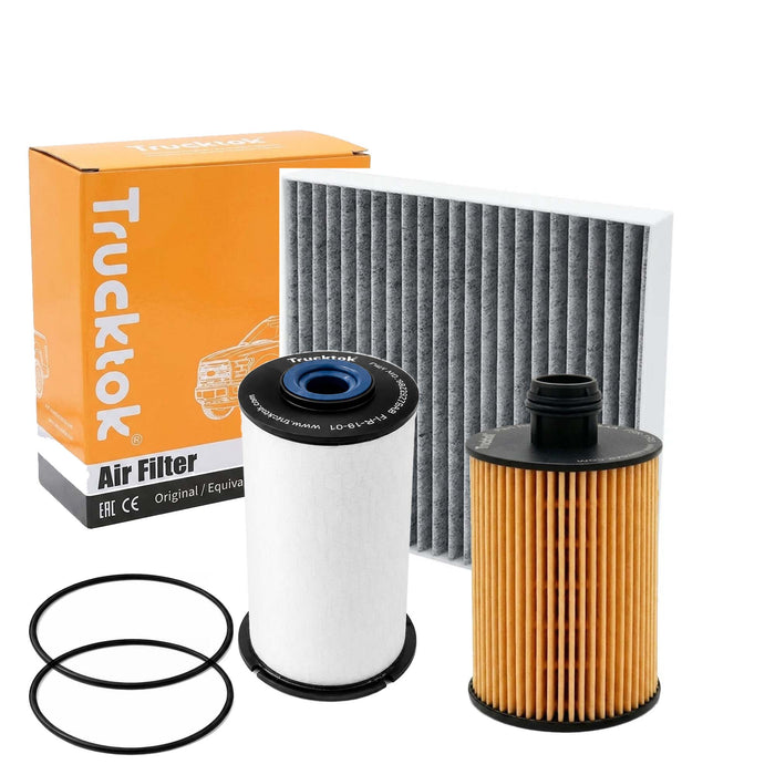 Trucktok 2014-2019 3.0L Ram 1500 Ecodiesel Fuel, Oil, & Cabin Air Filter Maintenance Kit