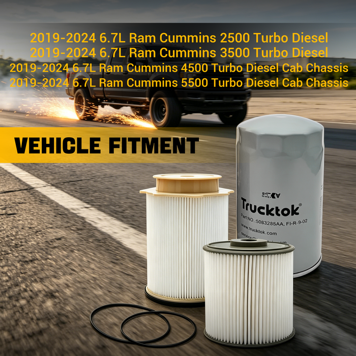 Trucktok 2019-2024 6.7L Dodge Ram Dual Fuel Filter & Oil Filter Bundle Set