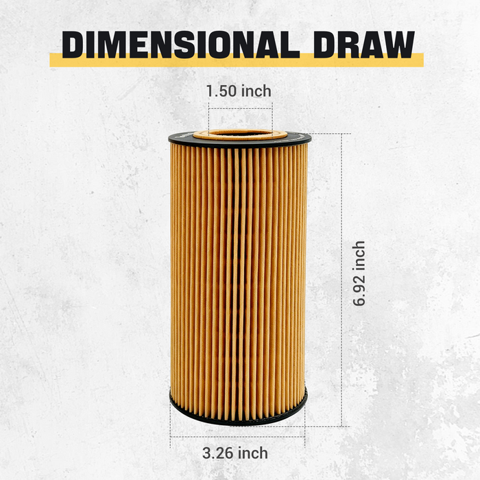 Trucktok 2003-2010 6.0L 6.4L Ford Powerstroke Diesel Oil Filter Replaces FL2016