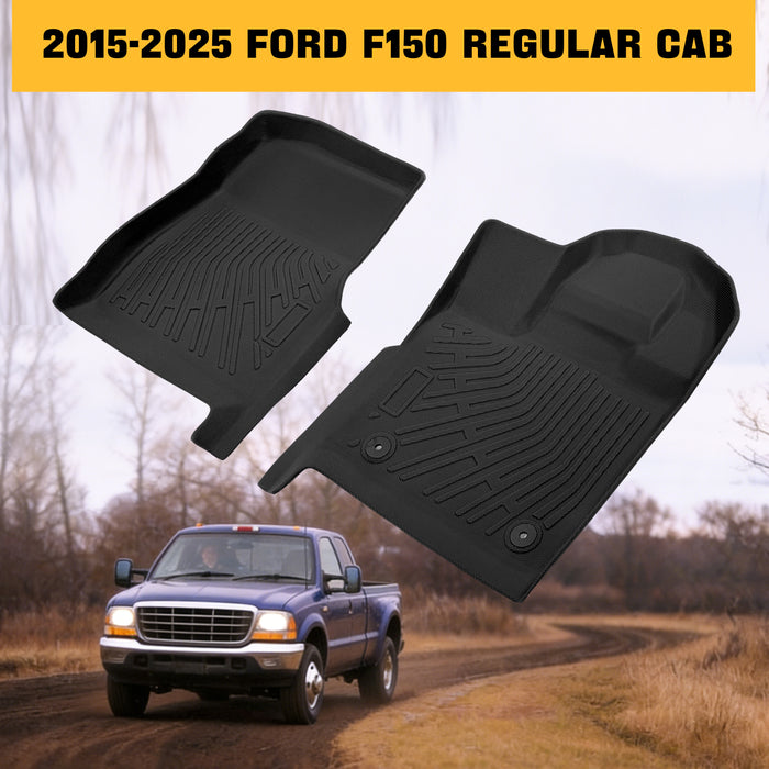 Trucktok 2015-2025 Ford F150 Regular Cab Bucket Seat All-Weather TPE Floor Mats