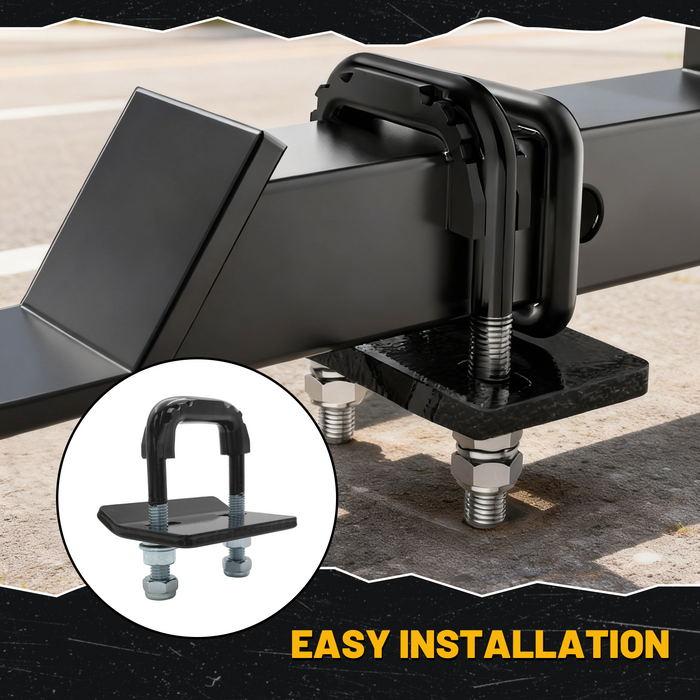 Trucktok 2" Heavy Duty Trailer Hitch Tightener Anti-Rattle U-Bolt Lock /Rubber Isolator and Anti-Rust Protection