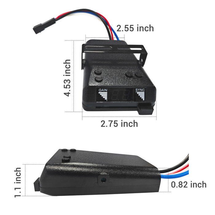 Trucktok 8507111 Time-Delayed Trailer Brake Controller, Brakeman IV Compatible, Digital, 1–4 Axle