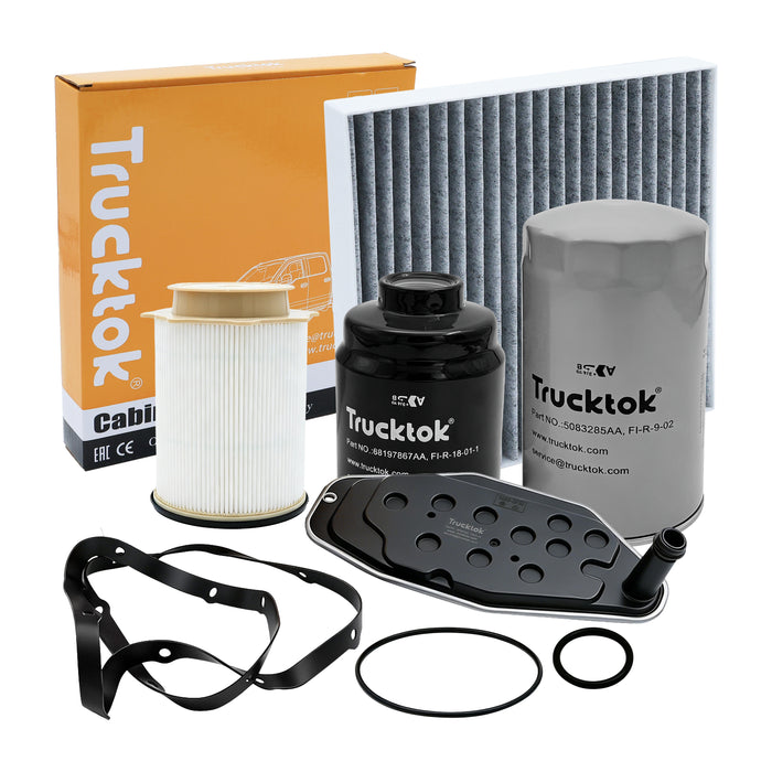 Trucktok 2013-2024 6.7L Dodge Ram Fuel, Oil, Air, Cabin & Transmission Filters Maintenance Kit