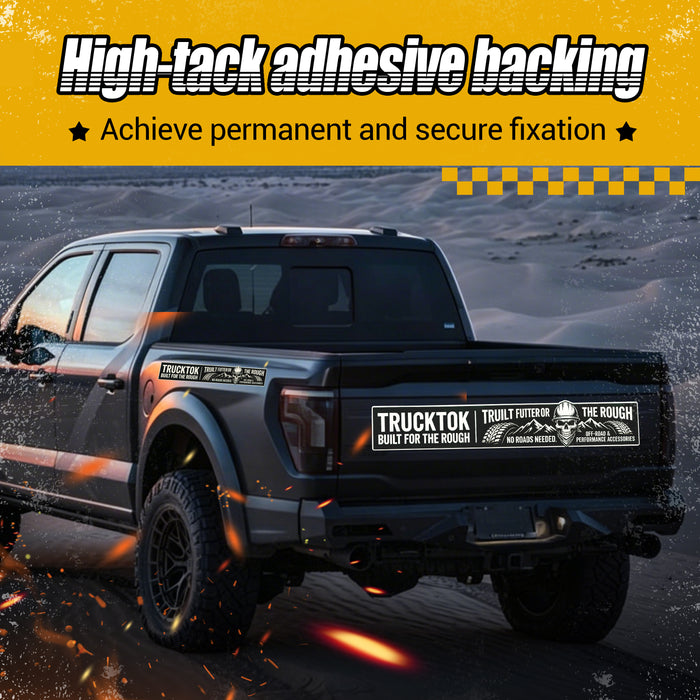 Trucktok 2-Size Pack Adhesive PVC Off-Road Bumper Sticker Pack