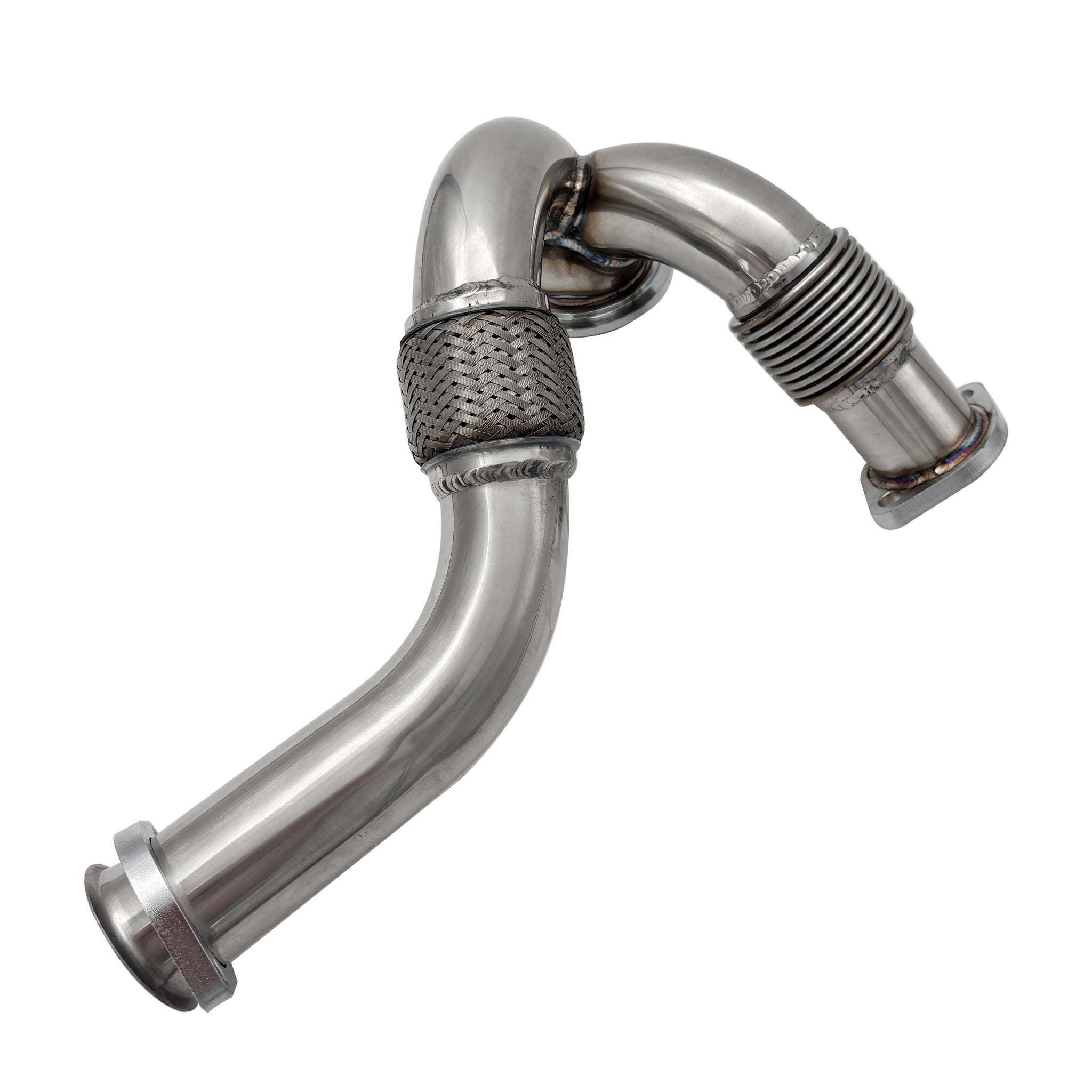 TruckTok 2003-2007 6.0L Ford F250 F350 F450 Powerstroke Diesel Heavy Duty Polished Exhaust Up-Pipe Y-Pipe
