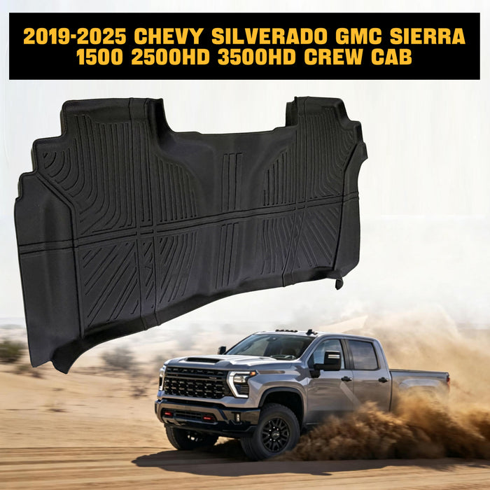 Trucktok Silverado Sierra 2019-2025 1500 & 2020-2025 2500HD 3500HD Crew Cab All-Weather TPE Floor Mats