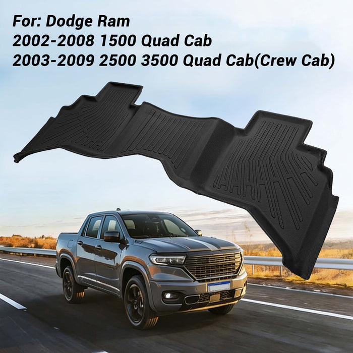 Trucktok Dodge Ram 2002-2008 1500 & 2003-2009 2500 3500 Crew Cab (Quad Cab) All-Weather Floor Mats