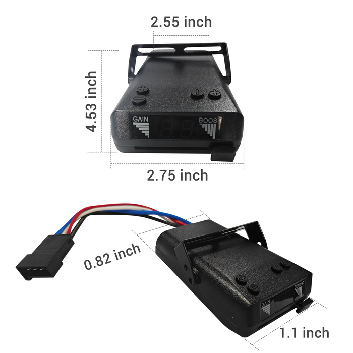 Trucktok 8508211 Proportional Trailer Brake Controller,Brake EVN Compatible, Digital, 1–4 Axle