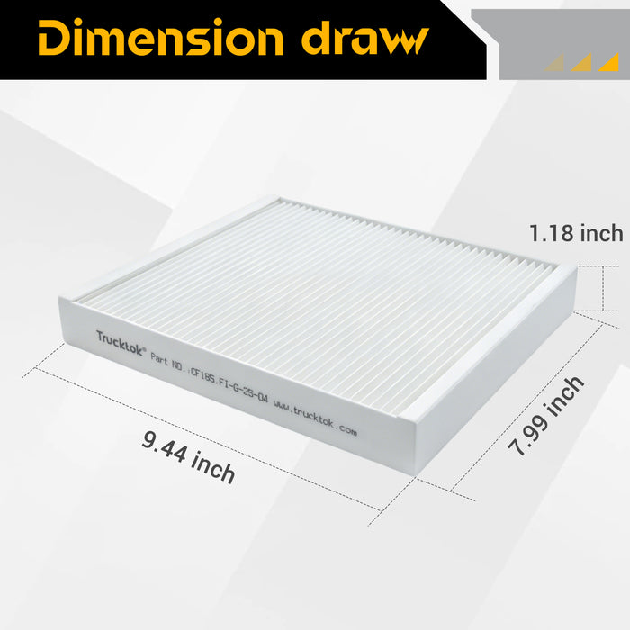 Trucktok 2020-2026 Silverado Sierra Cabin Air Filter Replaces CF185
