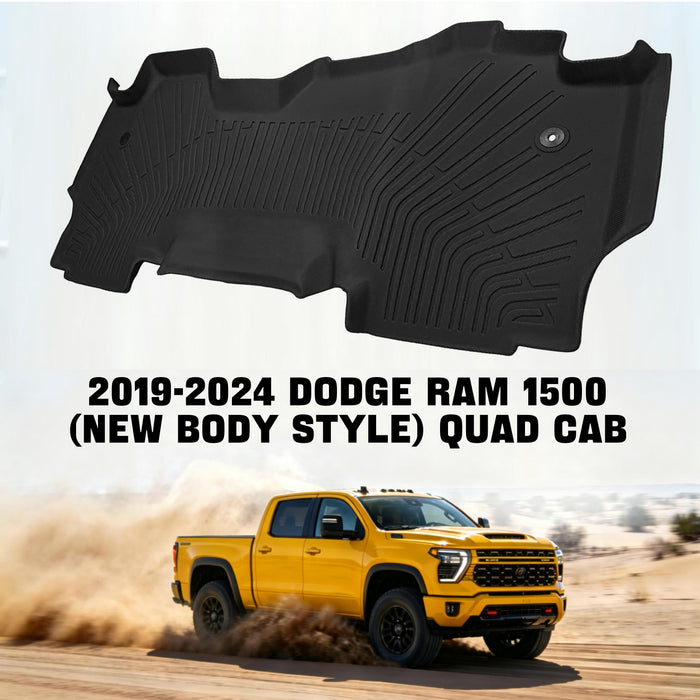 Trucktok 2019-2024 Dodge Ram 1500 Quad Cab All-Weather TPE Floor Mats