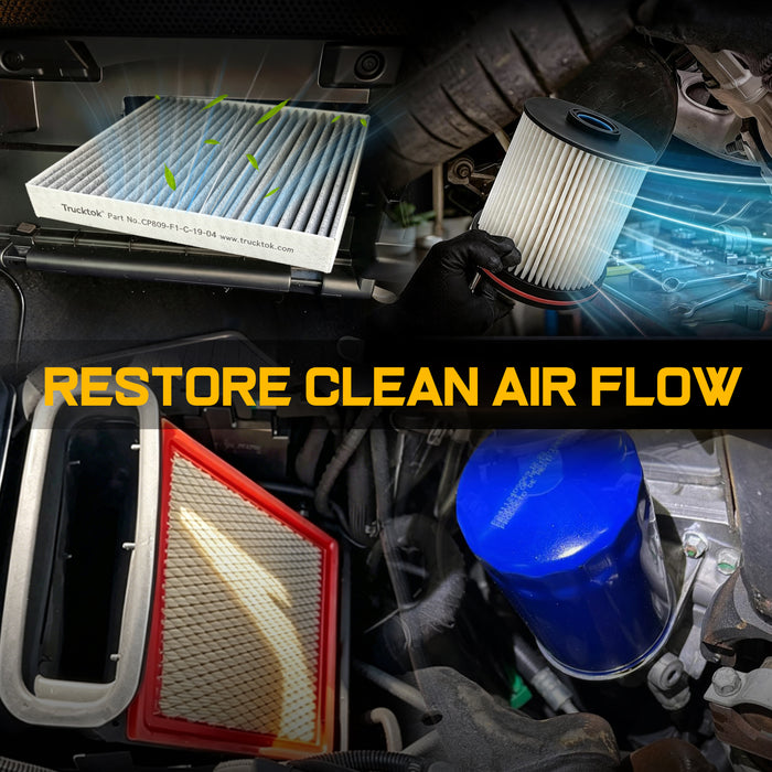 Trucktok 2017-2019 6.6L Silverado Sierra Duramax Filter Set Replaces TP1015/A3231C/PF2232/23281440