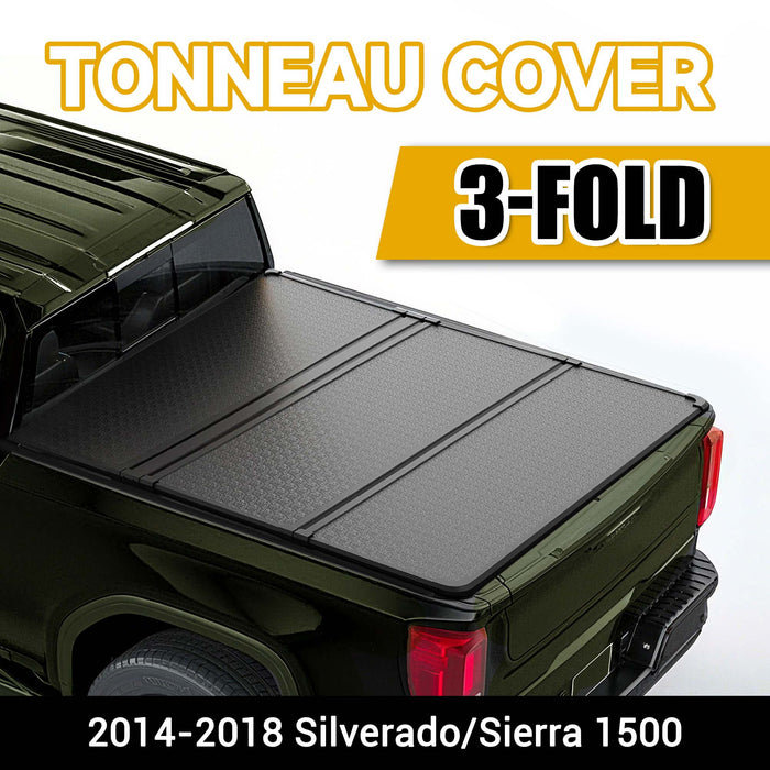 Trucktok 2014-2018 Chevy Silverado Sierra 5.8FT 3-Fold Hard Bed Tonneau Cover