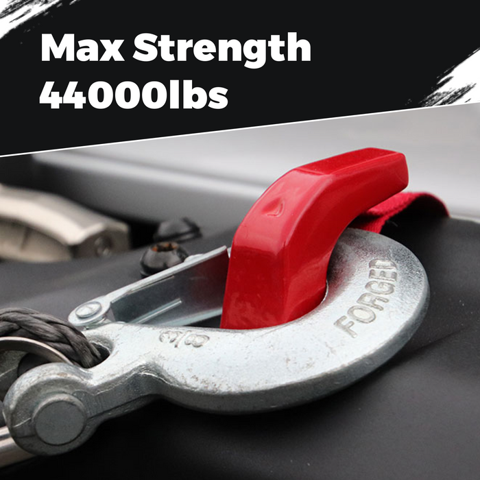 Trucktok 3/8" Forged Steel Winch Hook 44,000 lbs with Safety Latch