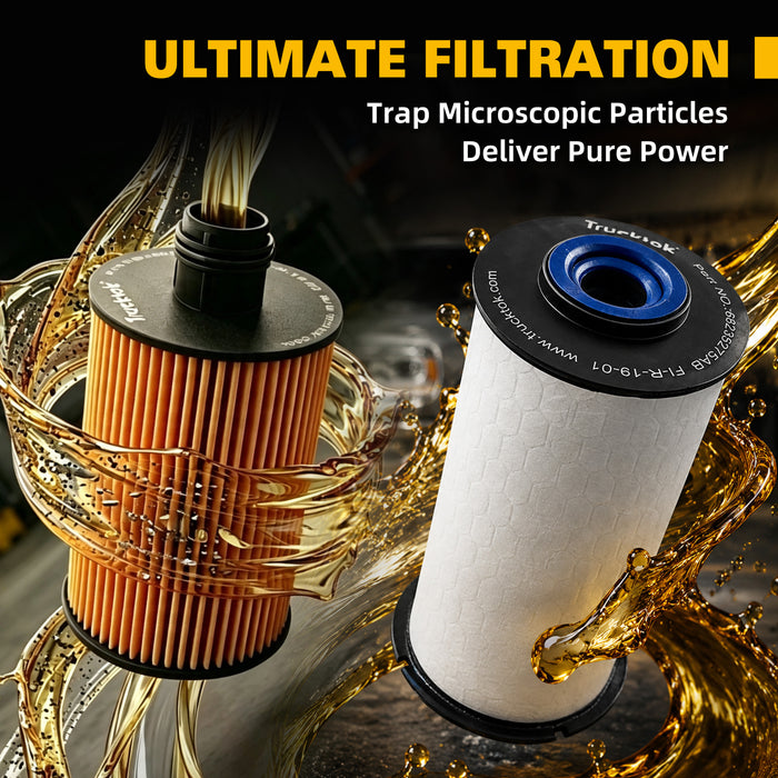Trucktok 2014-2019 3.0L Ram 1500 Ecodiesel Fuel & Oil Filter Replaces 68235275AB/68229402AA
