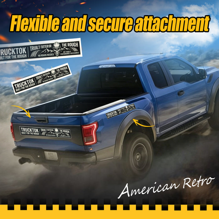 Trucktok 2-Size Pack Adhesive PVC Off-Road Bumper Sticker Pack