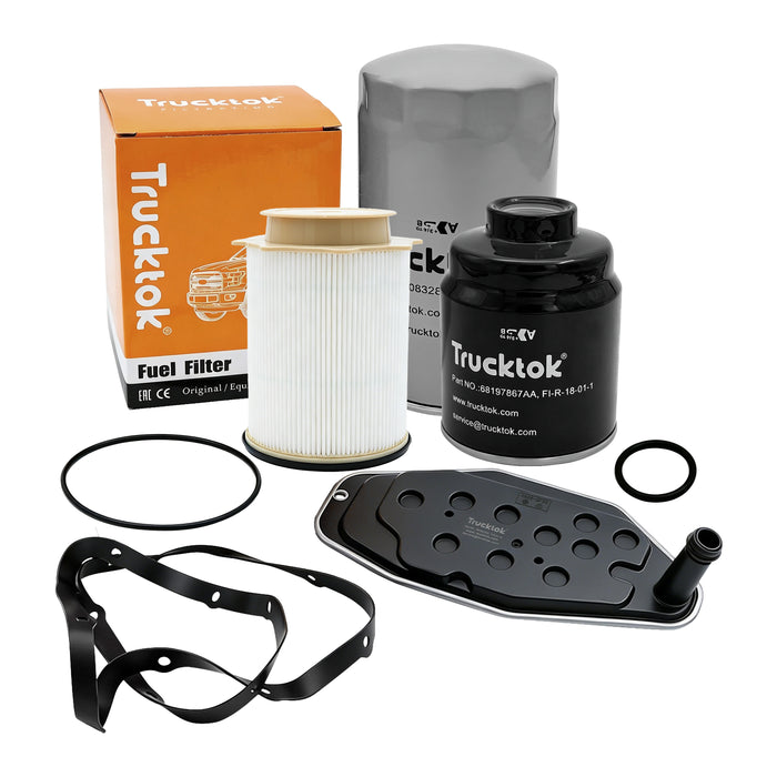 Trucktok 2013-2024 6.7L Dodge Ram Fuel, Oil, Air, Cabin & Transmission Filters Maintenance Kit