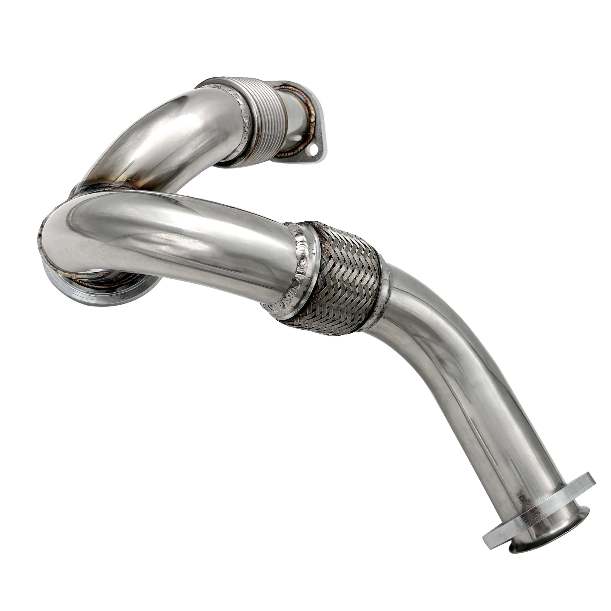 TruckTok 2003-2007 6.0L Ford F250 F350 F450 Powerstroke Diesel Heavy Duty Polished Exhaust Up-Pipe Y-Pipe