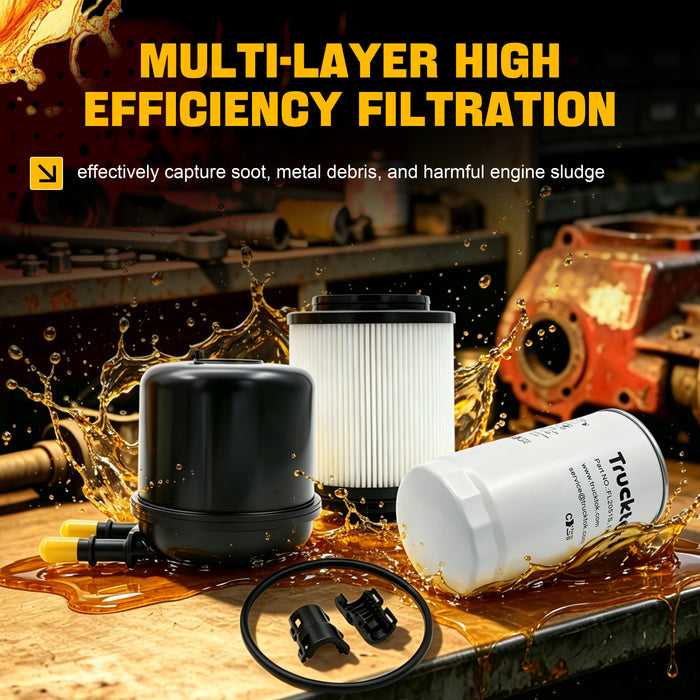 Trucktok 2011-2016 6.7L Ford Powerstroke Fuel/Oil Filter Replaces FD4615/FL2051S